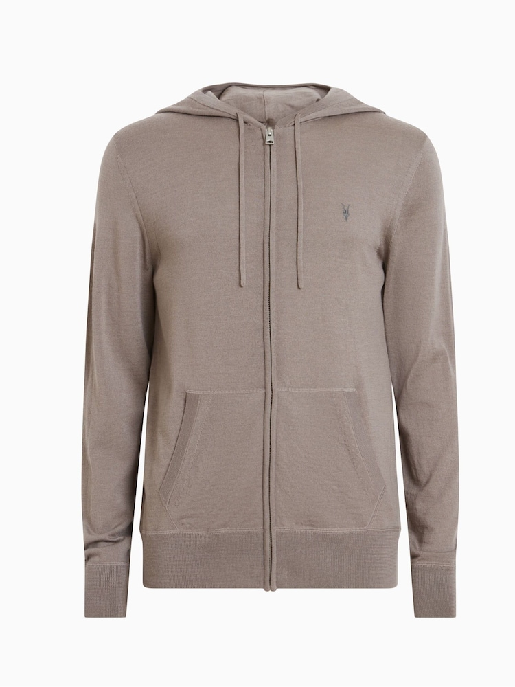 AllSaints Natural Mode Merino Zip Hoodie - Image 6 of 6 AllSaints Natural Mode Merino Zip Hoodie - Image 6 of 6