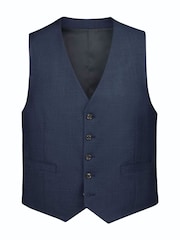 Charles Tyrwhitt Blue Slim Fit Natural Stretch Twill Waistcoat - Image 2 of 2