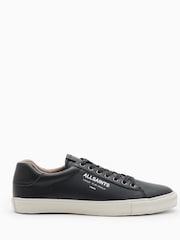AllSaints Black Underground Leather Low Top Trainers - Image 2 of 7