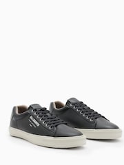 AllSaints Black Underground Leather Low Top Trainers - Image 3 of 7