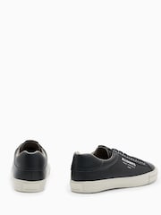 AllSaints Black Underground Leather Low Top Trainers - Image 4 of 7