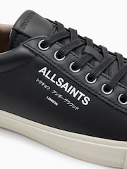 AllSaints Black Underground Leather Low Top Trainers - Image 5 of 7