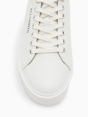 AllSaints White Underground Leather Low Top Trainers - Image 4 of 7