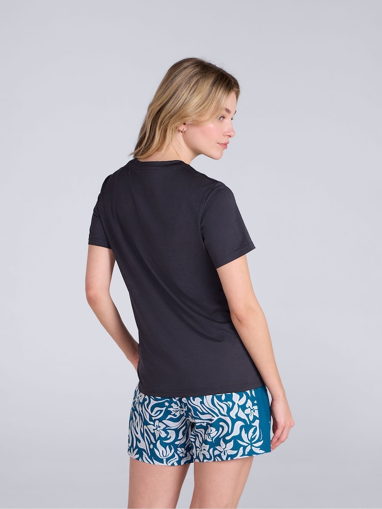 Animal Black Latero Quick Drying Hybrid Swim T-Shirt - Image 2 of 6 Animal Black Latero Quick Drying Hybrid Swim T-Shirt - Image 2 of 6