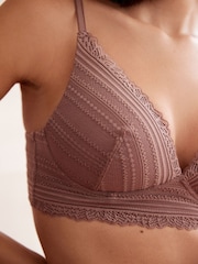 Lilac Purple Lace Forever Comfort® Light Pad Non Wire Lounge Bra - Image 5 of 7