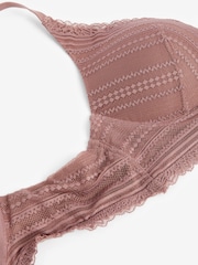 Lilac Purple Lace Forever Comfort® Light Pad Non Wire Lounge Bra - Image 7 of 7