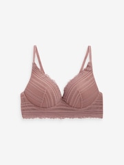 Lilac Purple Lace Forever Comfort® Light Pad Non Wire Lounge Bra - Image 8 of 9