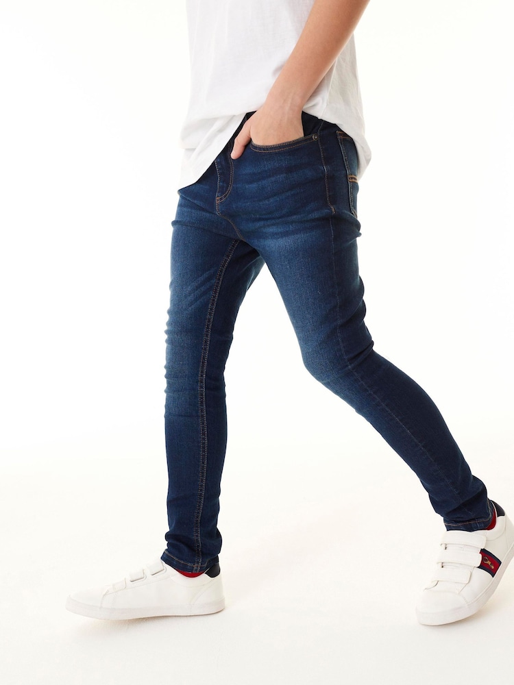 Blue Indigo Super Skinny Fit Stretch Jeans (3-16yrs) - Image 7 of 7