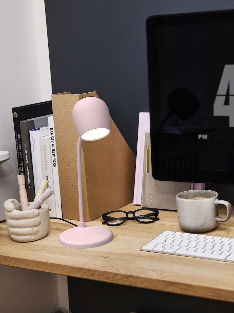 Kreafunk Dusty Rose Ellie Lamp Wireless Charger & Bluetooth Speaker - Image 1 of 3 Kreafunk Dusty Rose Ellie Lamp Wireless Charger & Bluetooth Speaker - Image 1 of 3