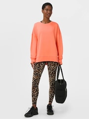 Sweaty Betty Orange After Class Longline Sweatshirt - Image 3 of 6