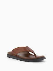 Dune London Natural Iddolise Toe Thong Footbed Sandals - Image 4 of 6