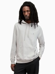 AllSaints Grey 100% Cotton Brace Hoodie - Image 1 of 6
