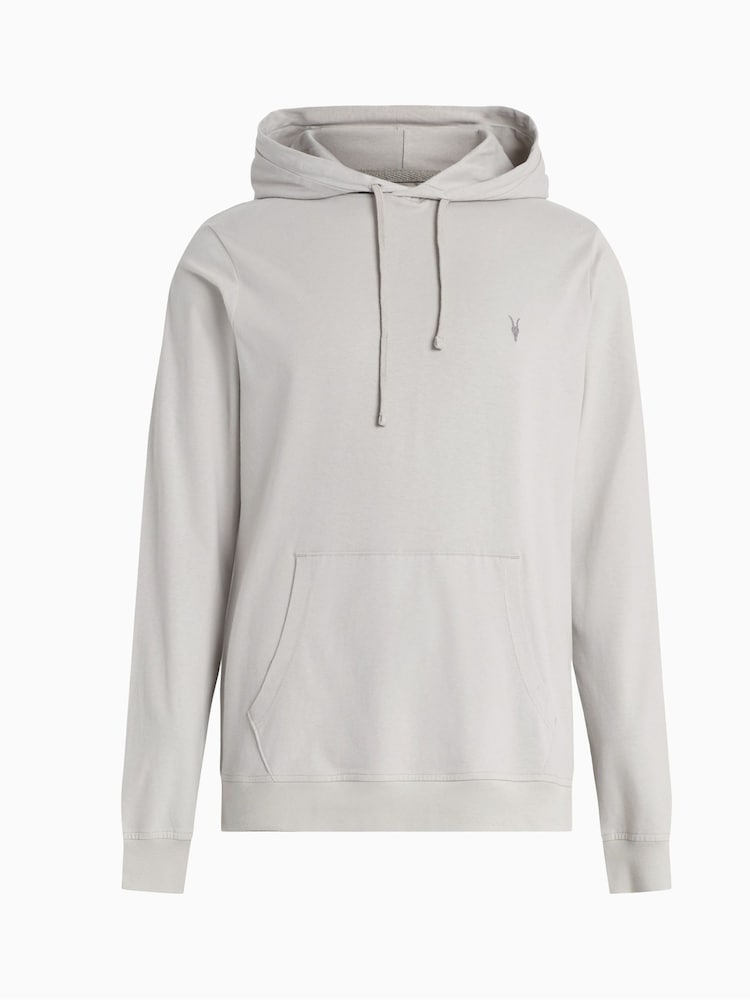 AllSaints Grey 100% Cotton Brace Hoodie - Image 6 of 6