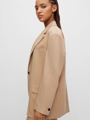 HUGO Natural One Button Blazer Jacket - Image 4 of 6