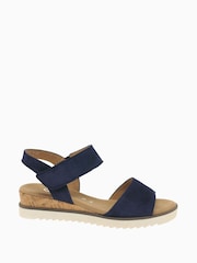 Gabor Wide Fit Raynor Bluette Suede Sandals - Image 1 of 5