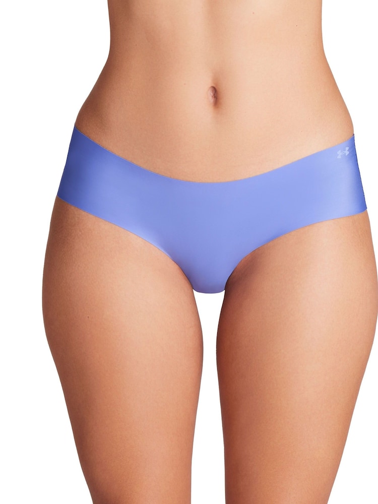 Under Armour Pale Blue No Show Pure Stretch Hipster Knickers 3 Pack - Image 2 of 8
