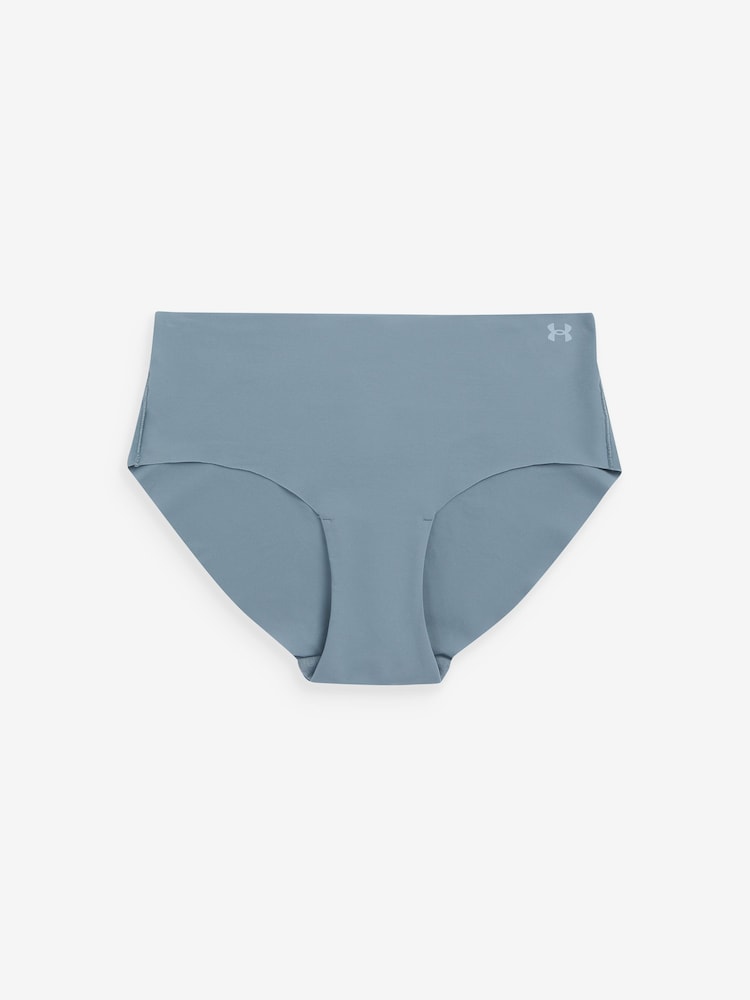 Under Armour Pale Blue No Show Pure Stretch Hipster Knickers 3 Pack - Image 8 of 8