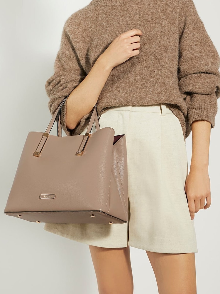 Dune London Natural Large Unlined Dorries Tote Bag - Image 1 of 6
