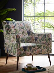 Clarke and Clarke Blush Wedgwood Waterlily Large Loveseat - Image 1 of 3