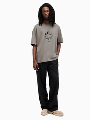 AllSaints Grey Halo Crew T-Shirt - Image 3 of 6