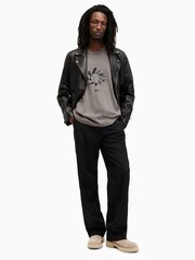 AllSaints Grey Halo Crew T-Shirt - Image 4 of 6
