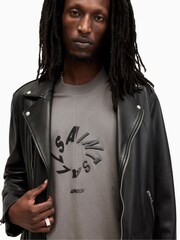 AllSaints Grey Halo Crew T-Shirt - Image 5 of 6