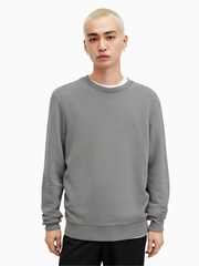 AllSaints Grey Raven Crew Sweatshirt - Image 1 of 7