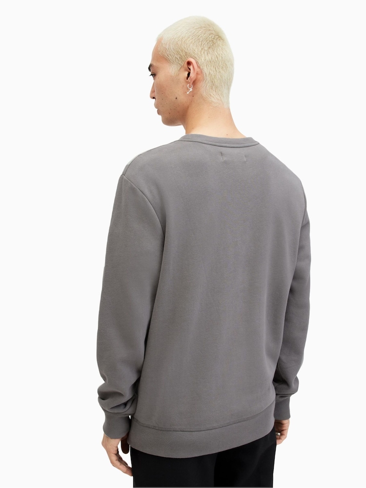 AllSaints Grey Raven Crew Sweatshirt - Image 2 of 7