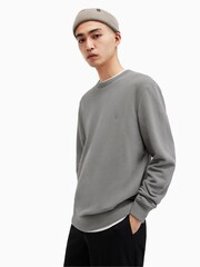AllSaints Grey Raven Crew Sweatshirt - Image 3 of 7