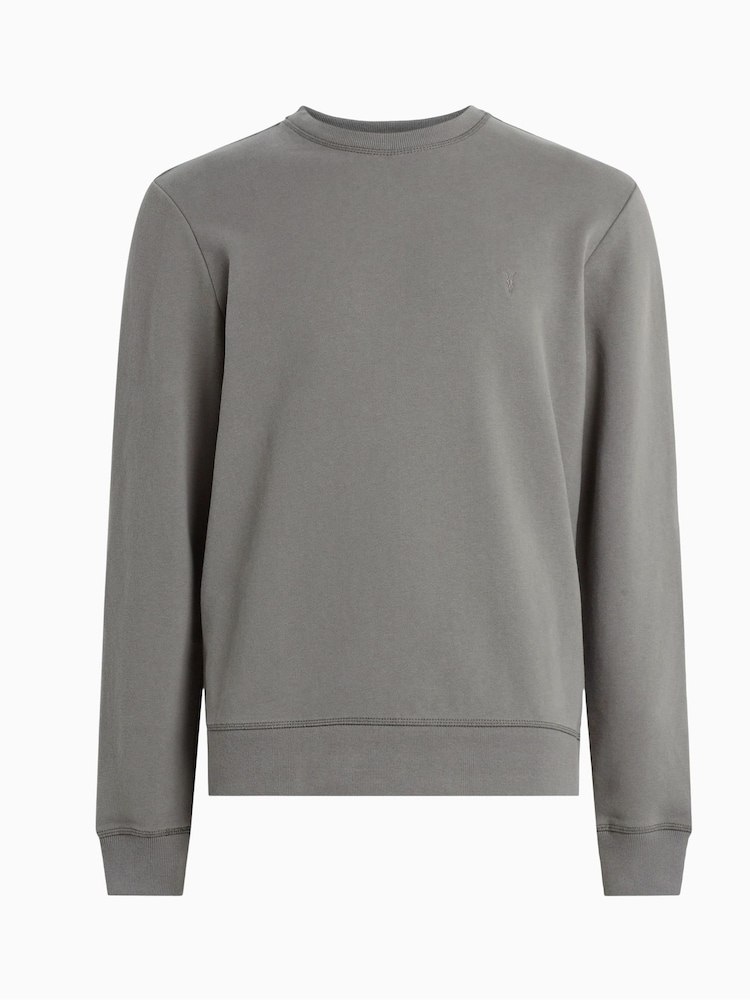 AllSaints Grey Raven Crew Sweatshirt - Image 7 of 7