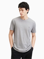 AllSaints Grey Ashton Crew T-Shirt - Image 1 of 5