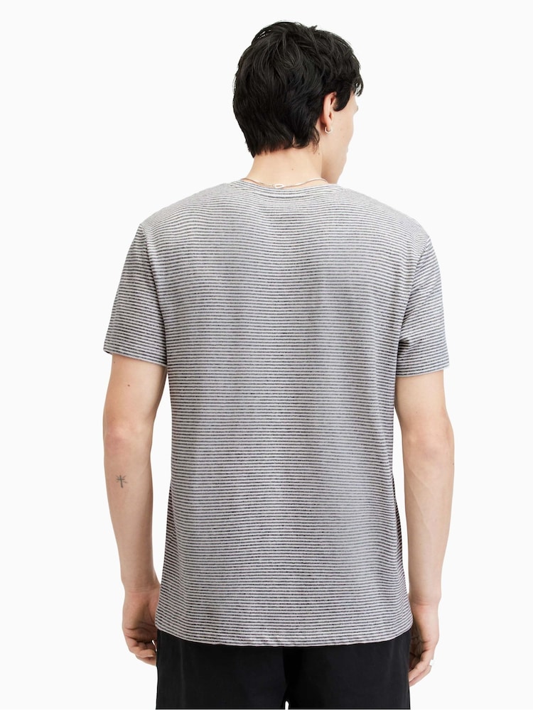 AllSaints Grey Ashton Crew T-Shirt - Image 2 of 5