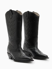 AllSaints Black Dolly Boots - Image 3 of 6