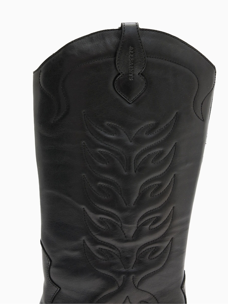 AllSaints Black Dolly Boots - Image 6 of 6