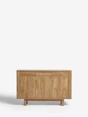 Natural Arches Mango Wood Effect Slim Sideboard - Image 4 of 9