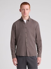 Remus Uomo Brown Tapered Fit Long Sleeve Smart Shirt - Image 1 of 5