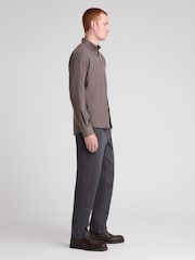Remus Uomo Brown Tapered Fit Long Sleeve Smart Shirt - Image 3 of 5
