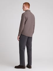 Remus Uomo Brown Tapered Fit Long Sleeve Smart Shirt - Image 4 of 5