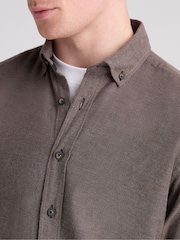 Remus Uomo Brown Tapered Fit Long Sleeve Smart Shirt - Image 5 of 5