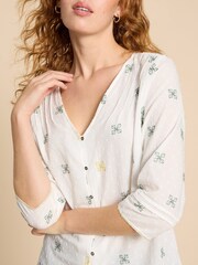 White Stuff Off White Organic Cotton Rae Blouse - Image 1 of 7