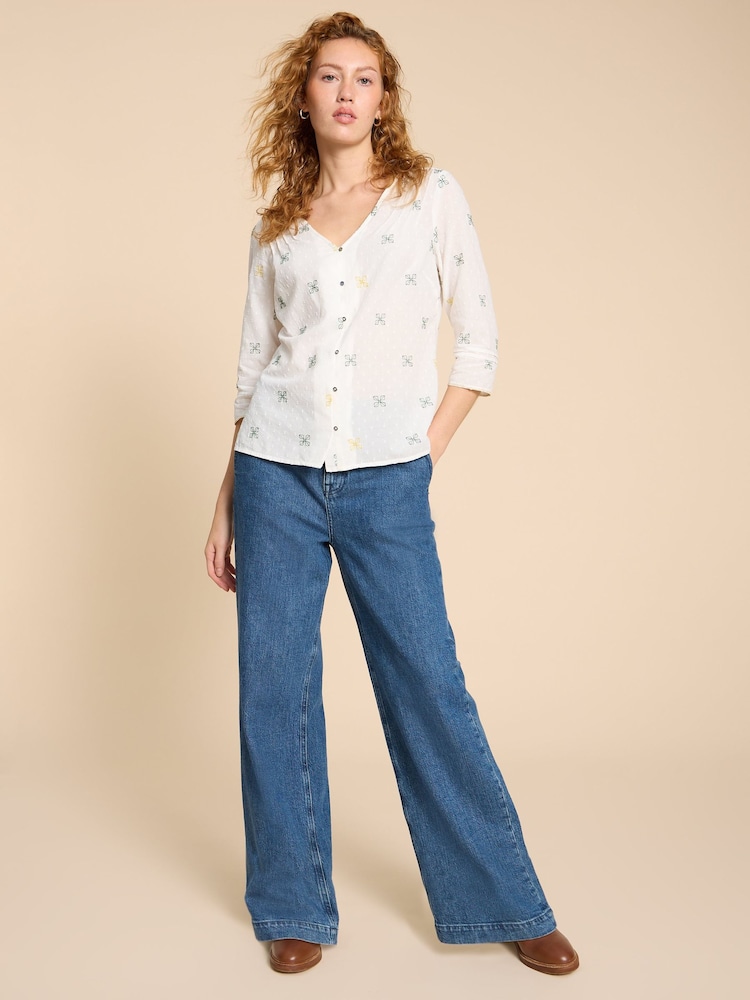 White Stuff Off White Organic Cotton Rae Blouse - Image 2 of 7