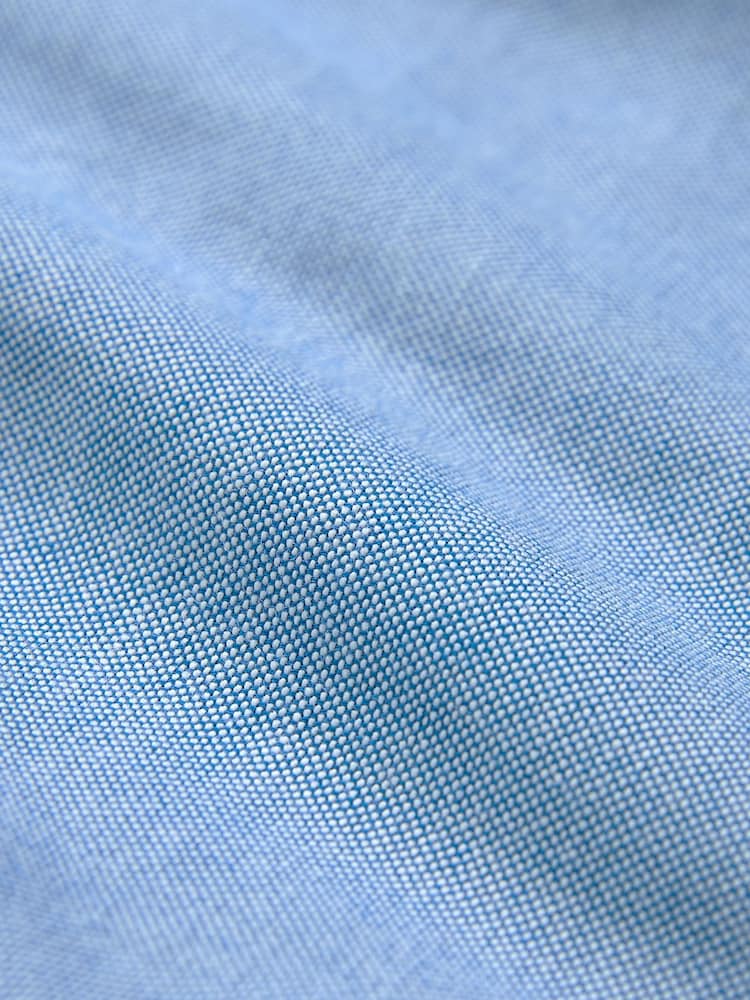 Light Blue Relaxed Fit Long Sleeve Oxford 100% Cotton Shirt - Image 8 of 8 Light Blue Relaxed Fit Long Sleeve Oxford 100% Cotton Shirt - Image 8 of 8