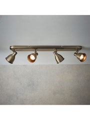 Gallery Home Antique Brass Orilla 4 Bulb Ceiling Light - Image 1 of 5
