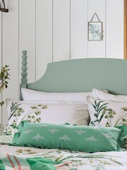 Joules White Lakeside Floral Duvet Cover and Pillowcase Set - Image 2 of 5