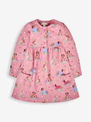 JoJo Maman Bébé Pink Sausage Dog Button Front Dress - Image 1 of 4