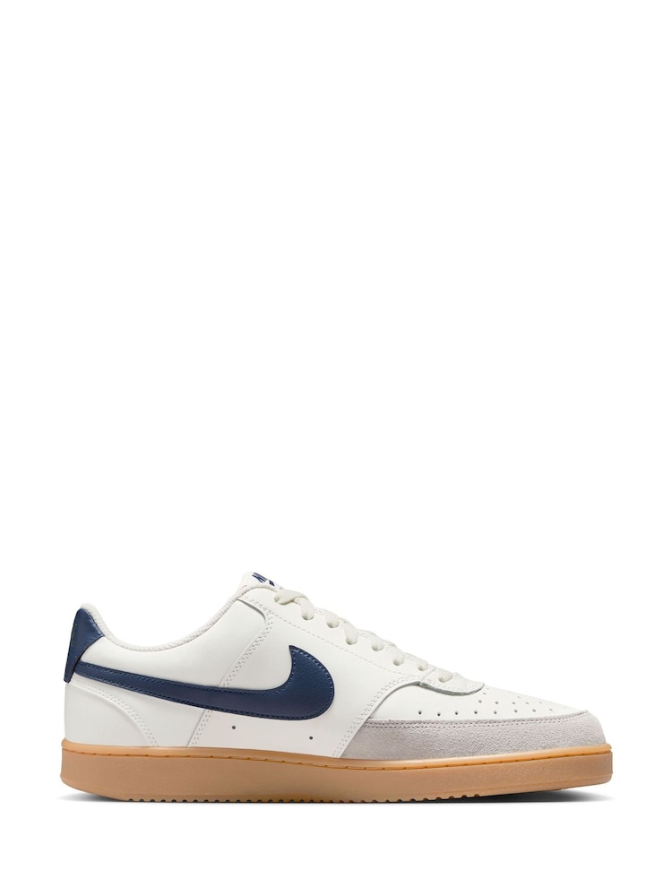 Nike White/Brown Court Vision Low Trainers - Image 3 of 10