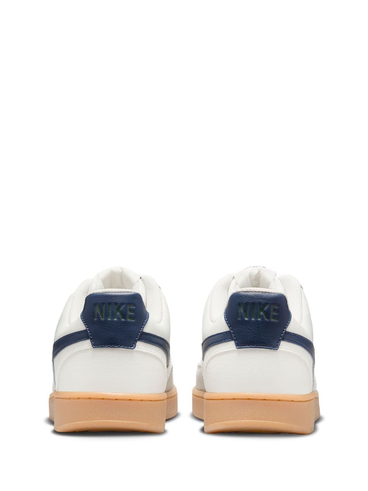 Nike White/Brown Court Vision Low Trainers - Image 6 of 10