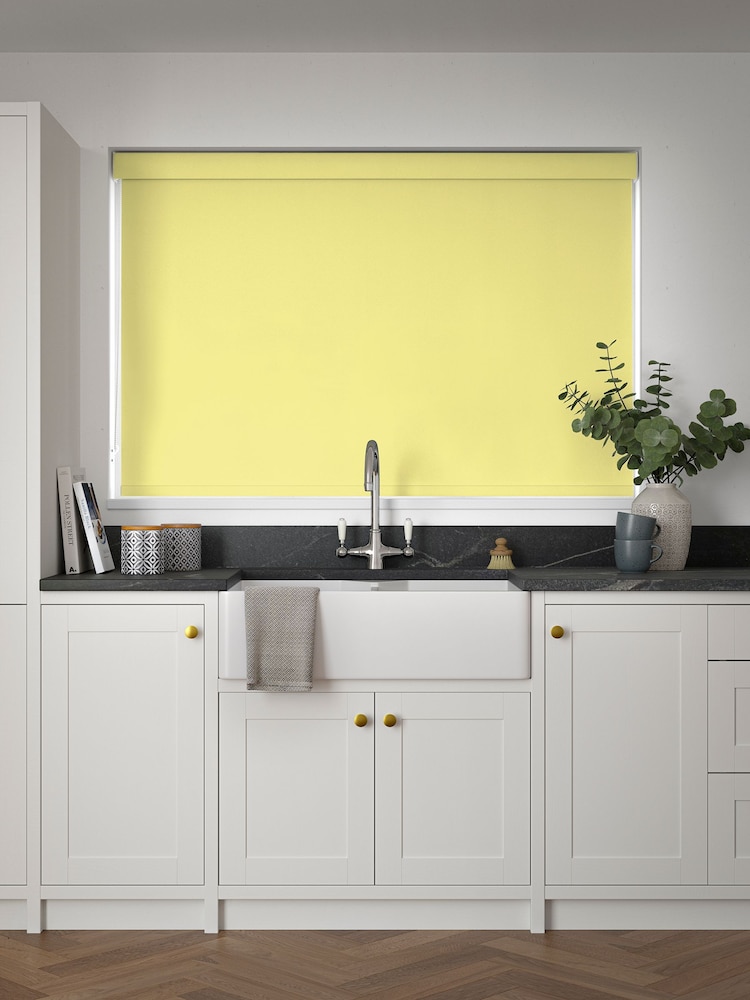 Daffodil Yellow Echo Made to Measure Blackout Roller Blind - Image 2 of 6