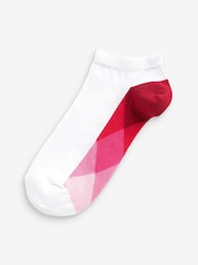 White Ombre Footbed 10 Pack Trainer Socks - Image 3 of 11