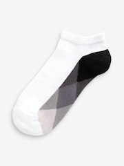 White Ombre Footbed 10 Pack Trainer Socks - Image 5 of 11